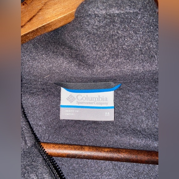 Columbia Zip Fleece Jacket black size medium - Picture 4 of 4